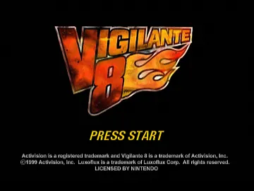 Vigilante 8 (Europe) screen shot title